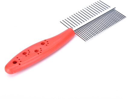 Rvs Anti-Statische Huisdieren Haar Grooming Kam Twee-Sized Dichte Kam Voor Honden Tand Gelikter Borstel pet Grooming Gereedschap 1Pc