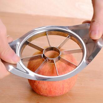 Rvs Apple Slicer Groente Fruit Peer Apple Cutter Slicer Processing Salades Gereedschap Picknick Fruit Slicer Keuken Gadget