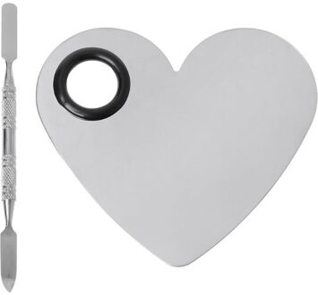 Rvs Aquarel Verf Palet Lade Mengstaaf Spatel Set Voor Nail Art Schoolbenodigdheden Olieverf Makeup Tools 5