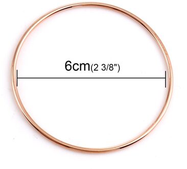 Rvs Armbanden Armbanden Zilver Kleur Eenvoudige Ronde Cirkel Armband Voor Vrouwen Party Casual Vintage Sieraden, 1 Pc Licht Geel Kleur