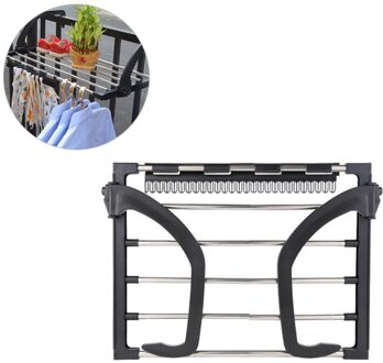 Rvs Balkon Drogen Schoenenrek Multifunctionele Vouwen Venster Luier Droogrek Wasserette Wasdroger Draagbare Indoor