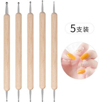 Rvs Ball Double Headed Modellering Bal Gereedschap Polymeer Klei Nail Boor Pennen Manicure Tool Aardewerk Klei Puntjes Gereedschap