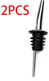 Rvs Bar Flessenstop Wijnfles Pourer Whisky Liquor Cap Uitloop Stopper Mond Dispenser Bartende Wijn Accessoires 2stk