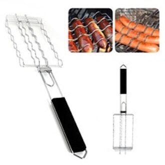 Rvs Barbecue Creatieve Dog Map Vis Worstjes Milieu Grill Clip BBQ Koken Camping Vlees Outdoor Home