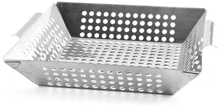 Rvs Barbecue Mand Groente Grill Pan Barbecue Lekbak Netto Voor Vis Groenten Steak Garnalen Karbonades Nuttig