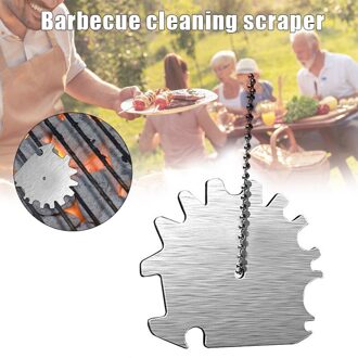 Rvs Bbq Grill Schraper 5.8Cm Veiliger dan Een Draad Borstel Barbecue Rooster Schoonmaken Tool Yg