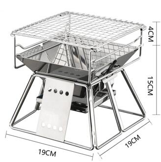 Rvs Bbq Oven Set Non-stick Oppervlak Barbecue Grill Churrasqueira Voor Outdoor Camping Picknick Bbq Accessoires Tool