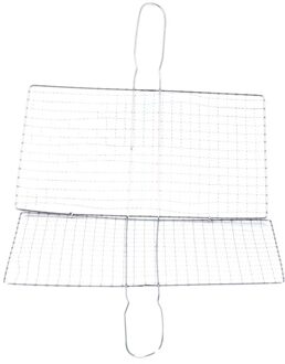 Rvs Bbq Vis Vlees Netto Barbecue Grill Mesh Draad Klem Outdoor Picknick