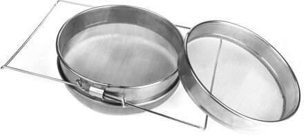 Rvs Bijenteelt Dubbele Honing Zeef Filter Set Voor Bee Keeper Thuis Tuin