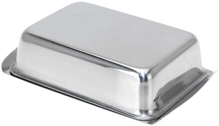RVS botervloot - 16 x 11 x 4.5 cm - Boterkuipje/botervloten - Boter bewaren/serveren