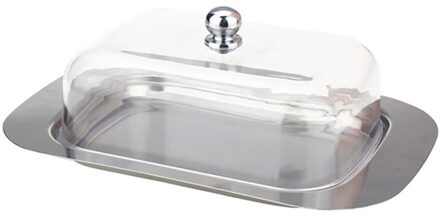 Rvs Botervloot Box Voedsel Container Kaas Server Opslag Keeper Lade Met Deksel Keuken Servies Levert