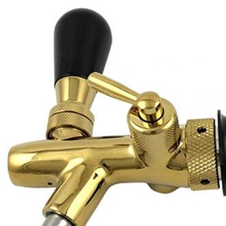 Rvs Bottelen Spigot Home Brew Bier Vaatje Emmer Vergister Tap Kraan gouden