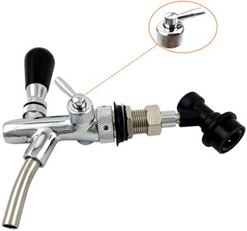 Rvs Bottelen Spigot Home Brew Bier Vaatje Emmer Vergister Tap Kraan Om De Flow En Ook Voorkomen Lekkage. Zilver