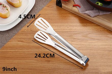 Rvs Brood Tang Buffet Type Barbecue Vlees Clip Bbq Accessoires Grill Tool Bbq Tong Keuken Gereedschap Keuken Accessoires 9duim