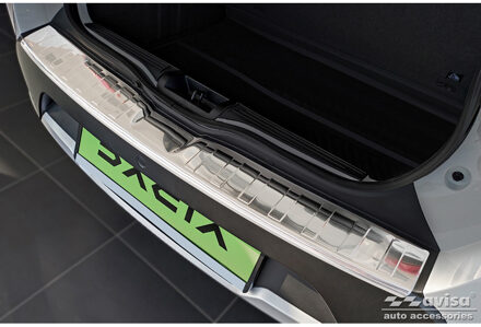 RVS Bumper beschermer passend voor Dacia Spring 2020- 'Ribs' AV235446