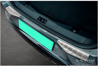 RVS Bumper beschermer passend voor Ford Mustang Mach-E 2020- 'Ribs' (2-Delig) AV235910