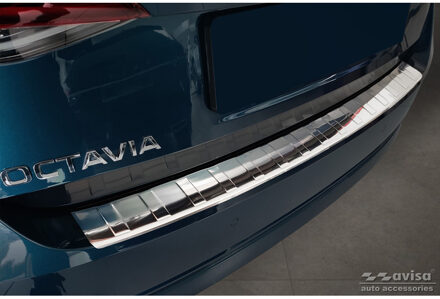 RVS Bumper beschermer passend voor Skoda Octavia IV Liftback 2020- 'Ribs' AV235561