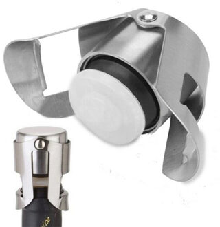 Rvs Champagne Fles Stop Fonkelende Druif Wijnfles Plug Vacuum Sealer Fles Drank Flow Stopper Cap Bar Gereedschap