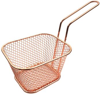 Rvs Chips Frituren Manden Professionele Voedsel Zeef Aardappel Koken Tool Chef Basket Vergiet Tool Accessoires # T1P roos goud