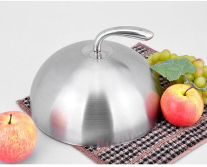 Rvs Cloche Voedsel Cover Dome Serveerschaal Dish Dining Diner Color1