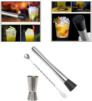 Rvs Cocktail Drinken Barman Martini Tool Bar Mix Lepel Jigger