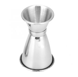 Rvs Cocktail Jigger Dubbele Kop Maatbeker Ounce Alcohol Maatbeker Bar Shaker Tool Bar Accessoires 25ml