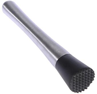 Rvs Cocktail Muddler Wijn Stirrer Ice Crusher Stok Met Gegroefde Plastic Hoofd