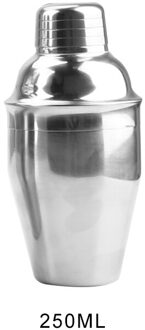 Rvs Cocktail Shaker Bar Boston Martini Cocktail Wijn Mixer Party Bar Gereedschap 250/350/550/750ml 250ML