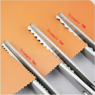 Rvs Comfort Grip Steel Professionele Dressmaking Naaien Schaar Zigzag Stof Craft Schaar Decoratieve Edge Tool 5mm Triangle