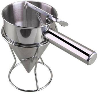 Rvs Conische Vorm Trechter Met Rack Octopus Ballen Maken Cupcake Pannenkoek Bakken Tools Helper