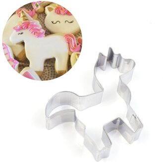 Rvs Cookie Cutter Eenhoorn Cookie Postzegels Fondant Cake Decorating Mold Gebak Biscuit Bakken Cutter Pancake Mould