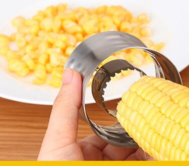 Rvs Corn Cob Stripper Peeler Slicer Groente Corn Cutter Ronde Creatieve Divider Gereedschap Keuken Gadgets Accessoires
