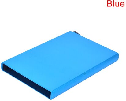 Rvs Creditcardhouder Mannen Slim Anti Beschermen Reizen Id Kaarthouder Vrouwen Portemonnee Metal Case Porte Carte Blauw