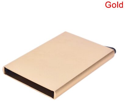 Rvs Creditcardhouder Mannen Slim Anti Beschermen Reizen Id Kaarthouder Vrouwen Portemonnee Metal Case Porte Carte Goud