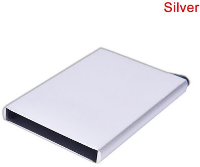 Rvs Creditcardhouder Mannen Slim Anti Beschermen Reizen Id Kaarthouder Vrouwen Portemonnee Metal Case Porte Carte Zilver