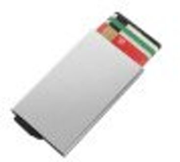 Rvs Creditcardhouder Mannen Slim Anti Beschermen Reizen Id Kaarthouder Vrouwen Rfid Portemonnee Metal Case Porte carte sliver