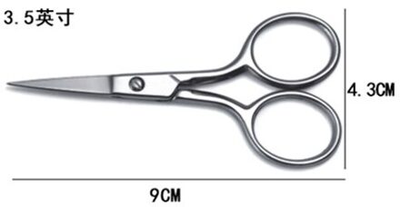 Rvs Cross Maat Schaar Voor Stof Kleermaker Schaar Mini Schaar Naaien Borduren Handwerken Naaien Schaar Diy 3.5 duim