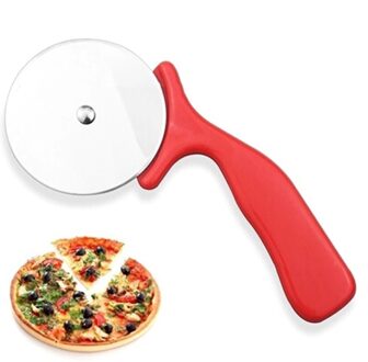 Rvs Cutter Pizza Mes Cake Slicer Gereedschap Pizza Wielen Schaar Wafels Taarten Deeg Cookies Keuken Tool
