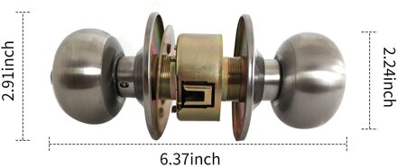 Rvs Deurknop Lockset Ronde Bal Stijl Privacy Slaapkamer Badkamer Handvat Lockset Rvs Deurgreep Set 2