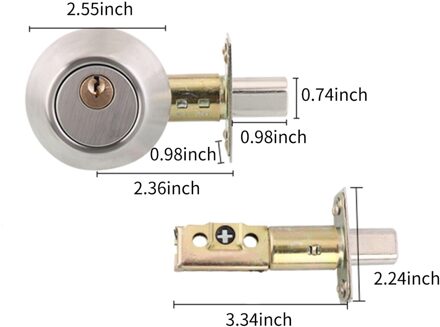 Rvs Deurknop Lockset Ronde Bal Stijl Privacy Slaapkamer Badkamer Handvat Lockset Rvs Deurgreep Set 4