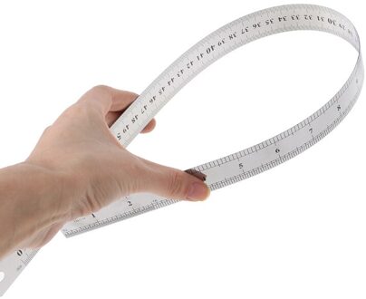 Rvs Double Side Meten Straight Edge Liniaal 60Cm Zilver