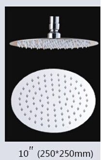 Rvs Douchekop Regendouche Regendouche Chrome Hoge Druk Bad Kraan 10 duim ronde