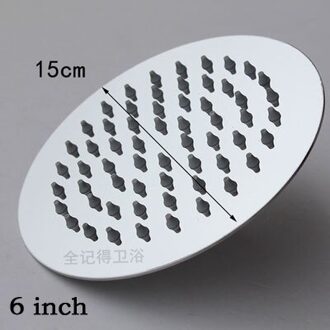 Rvs Douchekop Regendouche Regendouche Chrome Hoge Druk Bad Kraan 6 duim ronde