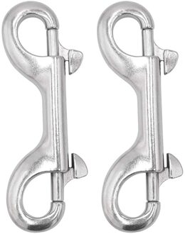 Rvs Dubbele Kop Lente Haak Roestvrij Staal Dubbele Kop Sluiting Haak Metalen Clip Voor Marine Rigging