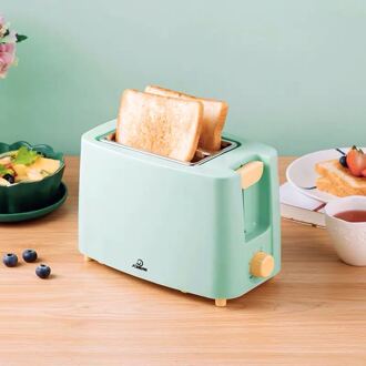 Rvs Elektrische Broodrooster Huishoudelijke Automatische Brood Bakken Maker Ontbijt Machine Toast Sandwich Grill Oven 2 Slice blauw