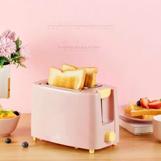 Rvs Elektrische Broodrooster Huishoudelijke Automatische Brood Bakken Maker Ontbijt Machine Toast Sandwich Grill Oven 2 Slice geel