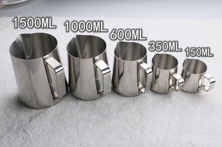 Rvs Espresso Koffie Pitcher Kitchen Craft Latte Melk Koffie Opschuimen Cup Kruik 150 350 600 1000Ml 350ml