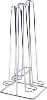 RVS espresso/lungo koffiecups display/houder 32 cupjes - Koffiecuphouders Zilverkleurig