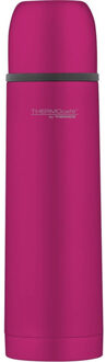 RVS Everyday thermofles / isoleerkan roze rubber 0.5 L - Thermosflessen