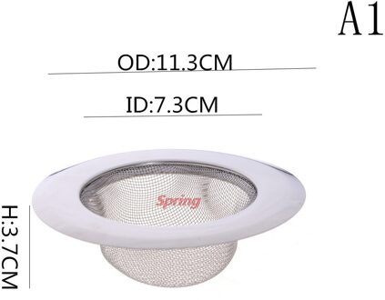 Rvs Filter Ronde Afvoerputje Aanrecht Filter Riool Afvoer Haar Vergieten & Theepot Filter Badkamer Wastafel A1
